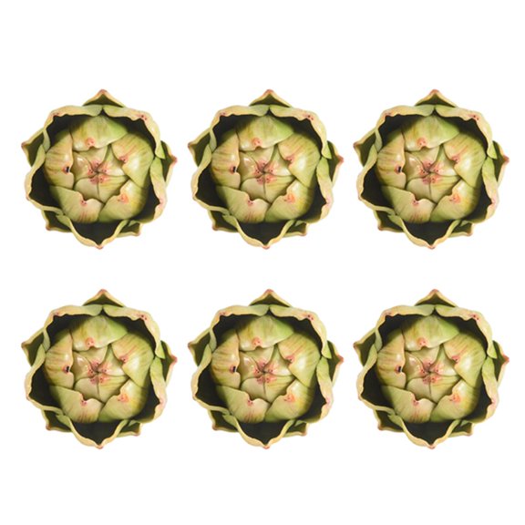 6Pack Artificial Artichoke Vegetables and Fruits for Home Wedding Party Table Decoration (Green)