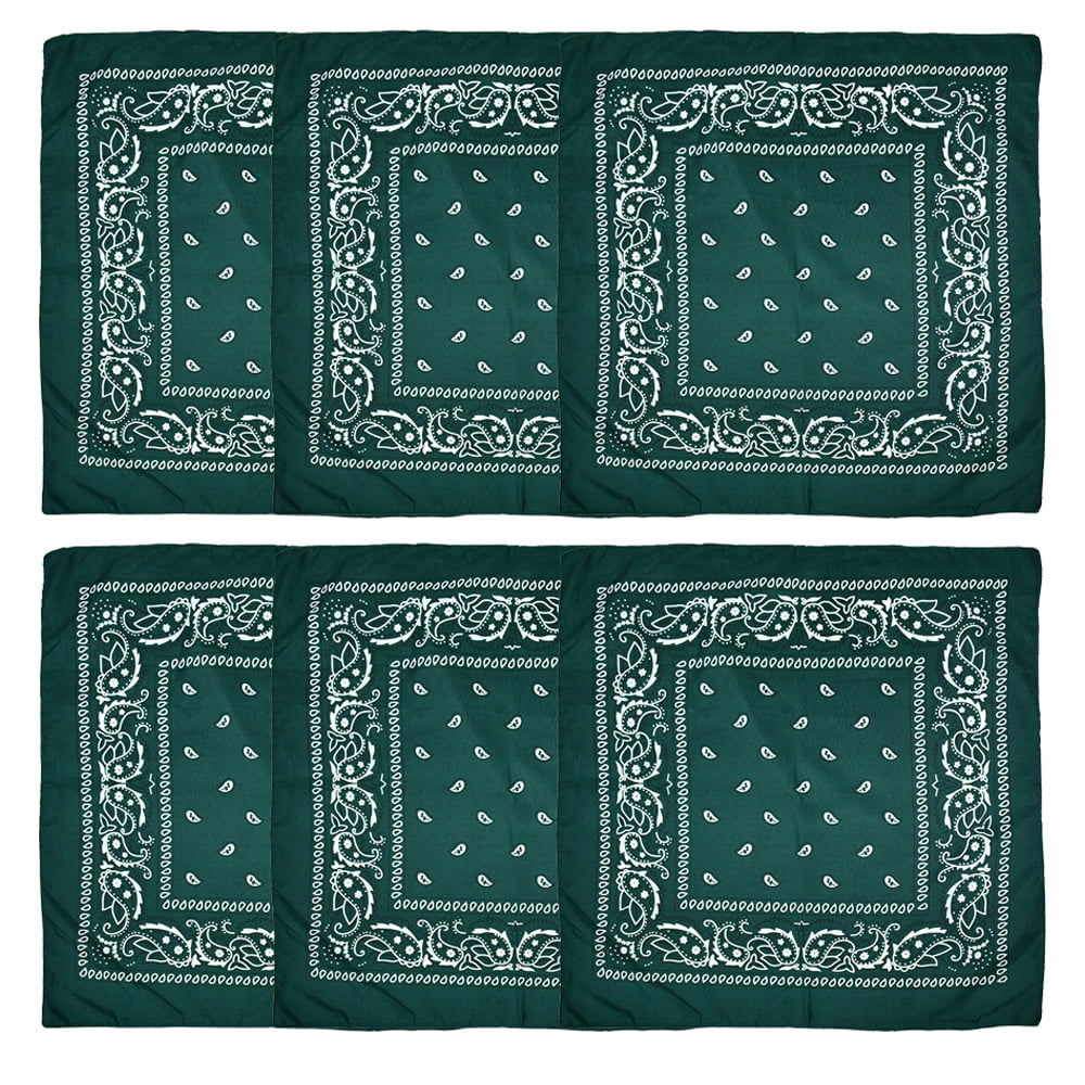 6Pack Bandana Pack Rainbow Bandana Polyester Bandanas for Men & Women