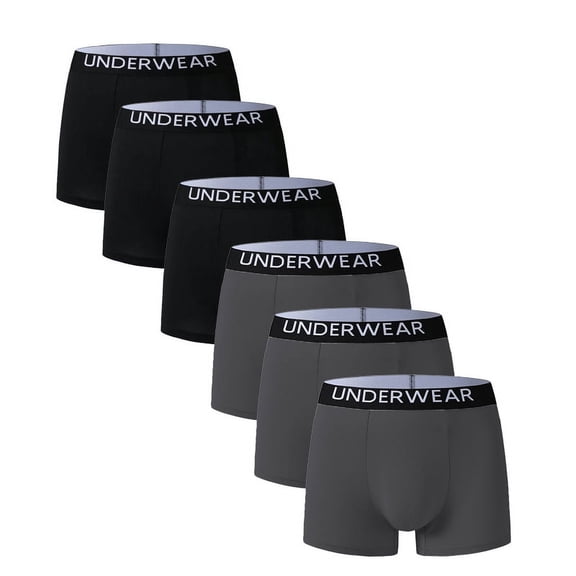6Pack Boxers Man Soild Men's Panties Shorts Men Underwear Soft Breathable Underpants Men Fashion Causal Mens Underwear