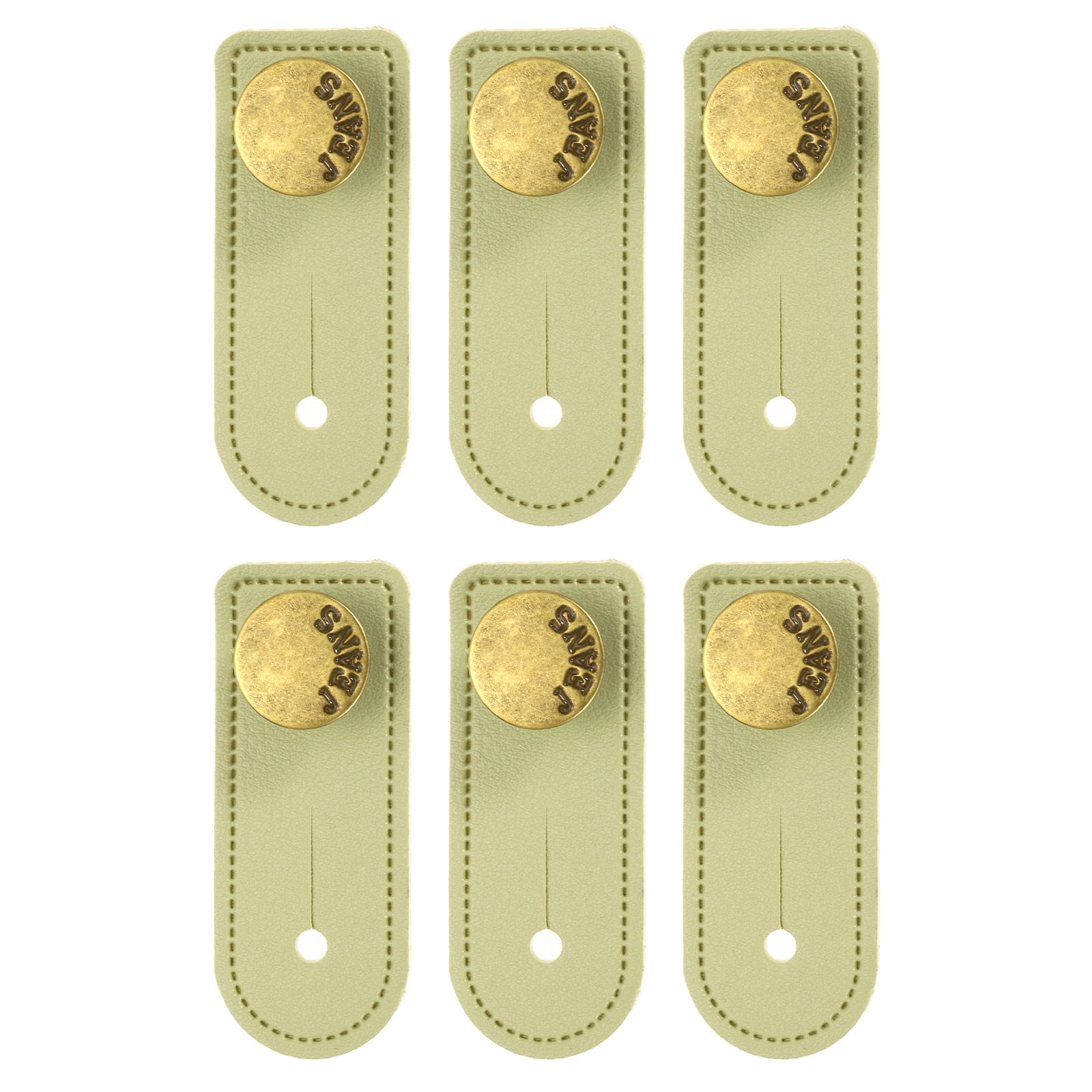 Button Expanders 6Pack Button Extenders for Pants, Faux Leather Waist Extenders (Green ...