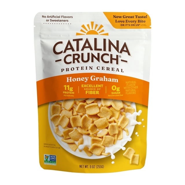 (6Pack)-Catalina Crunch Protein Cereal Honey Graham Flavor, Keto Friendly, High Protein Breakfast, 9 oz