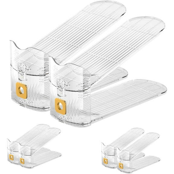 6Pack Clear Shoe Slots Organizers Shoes Stacker Organize,Shoes Shoe Display Shelf,Shoe Rack Holders Space Saver