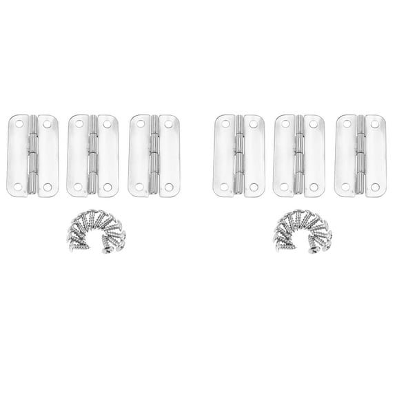 6Pack Cooler Stainless Steel Hinges for Ice Chests, Cooler Stainless Steel Hinges Replacement Set with Screws