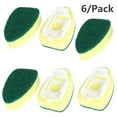 thumbnail image 1 of 6Pack Dishwand Refill, Non-Scratch Cleaning Pads, Sink Clean Sponge Brush Refill Replacement Heads, Non-Scratch Kitchen Dish Scrubbers Pads, Dishwand Replacement Heads, Dish Cleaning Tools, 1 of 4