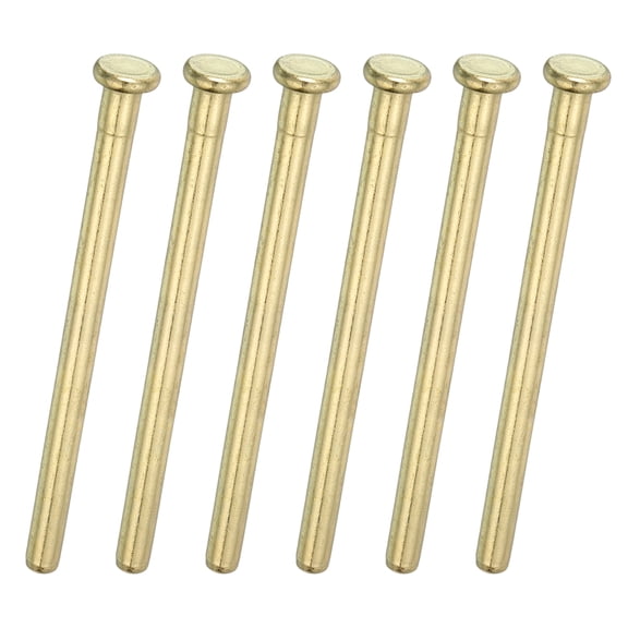 6Pack Door Hinge Pins, 3.62 Inch Removable Hinge Pins, Gold