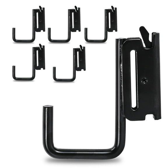 6Pack E-J Hooks, for X-Track Systems Tie Down Anchor Points, with Spring Fitting, for Enclosed Trailer, Cargo Van, Semi-Trucks Trailer, Hang Tools, Black