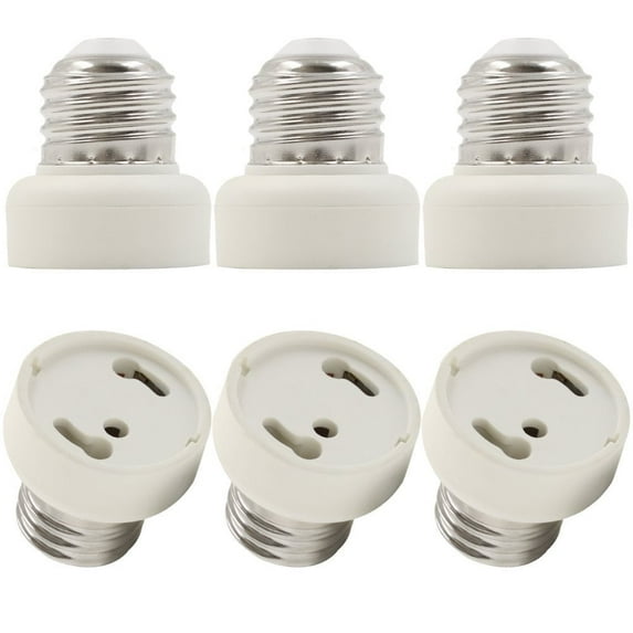 6 Pack E26/E27 to GU24 Adapter, E26/E27 Edison Screw to GU24 Bayonet Base Socket Adapter Converter