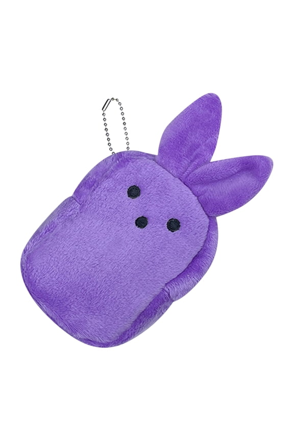 6Pack Easter Basket Stuffer Cute Peep-s Wallet Small Coin Purse Easter Bunny Purse Kawaii Bag Bunny Backpack Plush Stuffed Animal Easter Bags Easter Bunny Purse Easter Plush Easter Bunny Purse