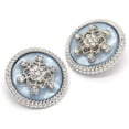 thumbnail image 1 of 6Pack Elegant Coat Snow Metal Sewing Buttons For Clothing White Pink Blue Luxury Women Jacket Rhinstones Handmade Decorations, 25mm, 1 of 6