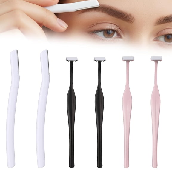 6Pack Eyebrow Razors Stainless Steel Dermaplaning Tool for Face, Small Eyebrow Shaver for Women Men Peach Fuzz and Fine