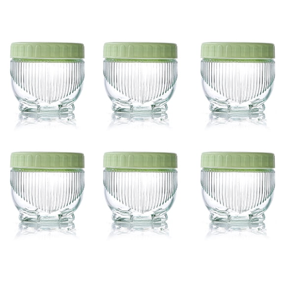 6Pack Glass Canning Jars with Regular Mouth Lids, Small Glass Storage Containers for Jelly, Jam, Honey, Pickles, Spice, Overnight Oats 3X3"