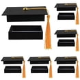 thumbnail image 1 of 6Pack Graduation Gift Card Box Holder Cap Shaped with Tassel Grad Gifts Storage Graduate Present Boxes Holders for Graduations Party Supplies, 1 of 6
