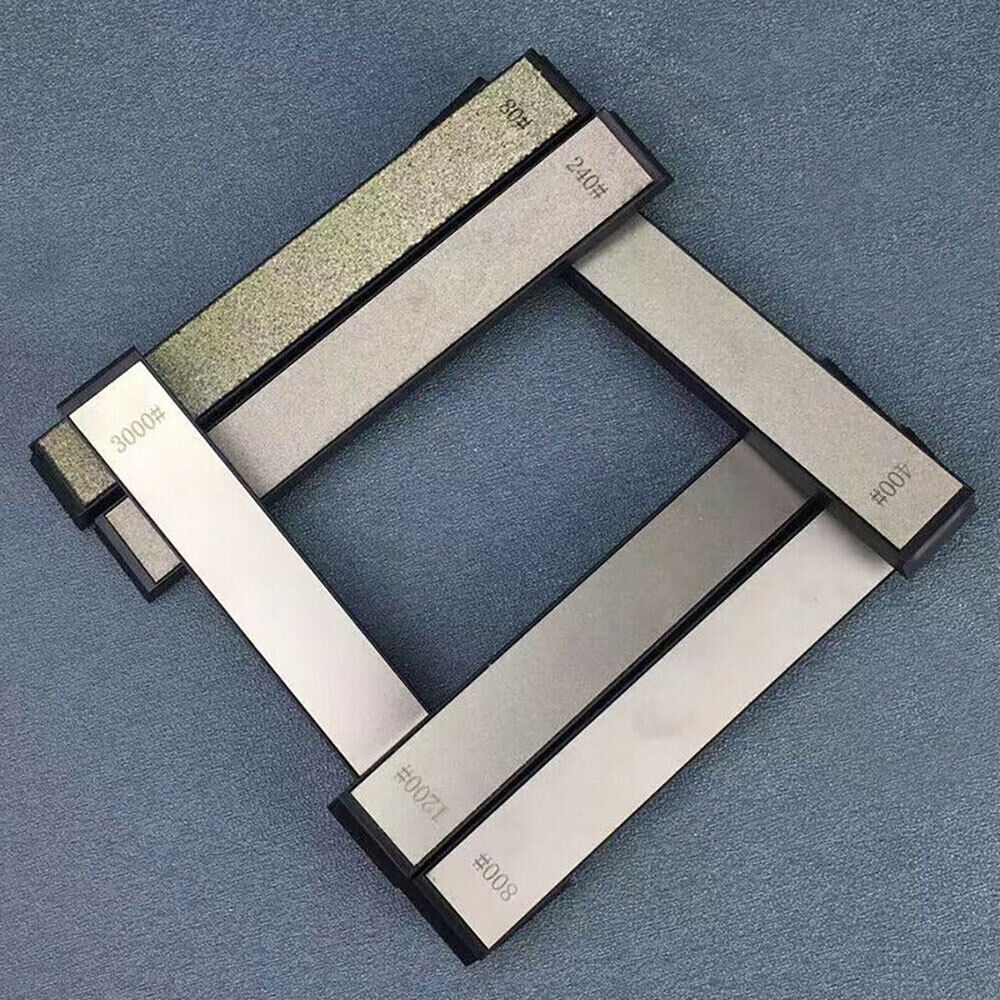 6Pack Grit Diamond Stone Knife Sharpener Household Kitchen Sharpening System New