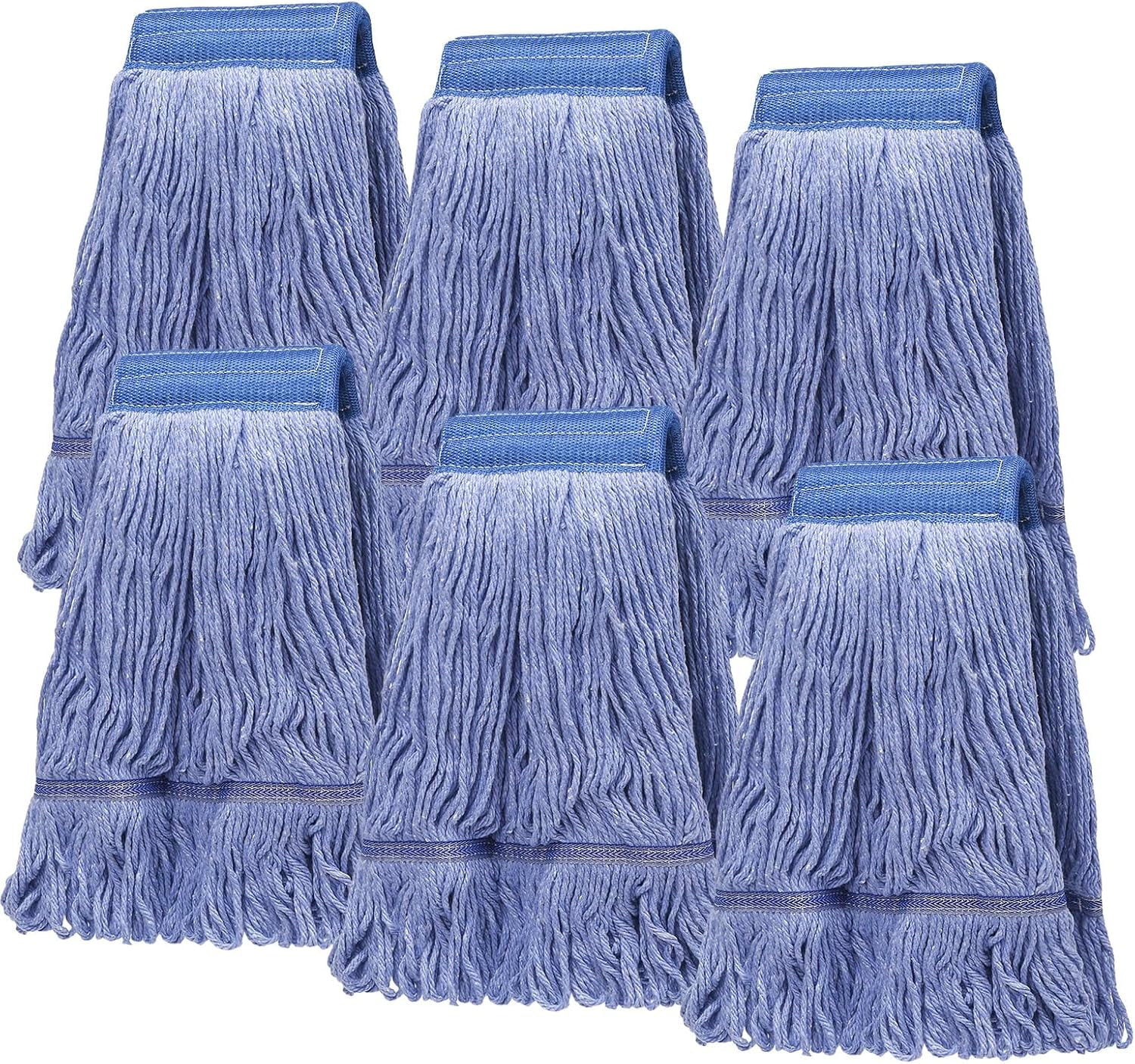 6Pack Heavy Duty Commercial Looped End Cotton Mop,String Cotton Mop ...
