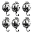 6Pack Heavy Duty Vacuum Suction Cup Hooks Powerful Hooks for Bathroom