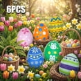 thumbnail image 1 of 6Pack Inflatable Easter Eggs Decorations 13.8In,Large Colorfull Easter Egg Outdoor Ornaments Plastic Blow up Eggs Hanging Decoration Toddlers Toys for Holiday Party Yard Garden Home Indoor, 1 of 10
