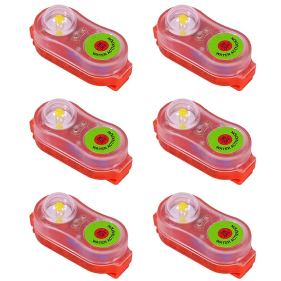 6Pack Life Jacket Light, Automatic Locator Life Jacket Strobe Light, Marine Boat Flares, LED Safety Survival Equipment A