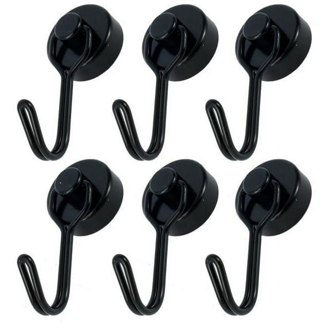 6Pack Hooks,Heavy Duty Neodymium Hook for Indoor Outdoor Hanging