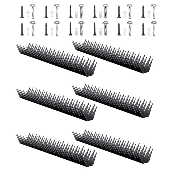 6Pack Metal Security Fence Spikes Weather Proof AntiClimb Roof Bird Cats Prevent Spikes for Residential and Commercial
