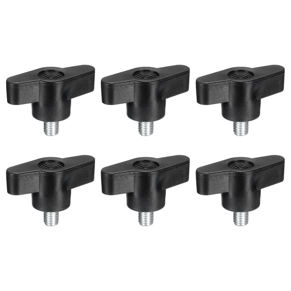 6Pack Metric Carbon Steel Clamping Screw Knob t Shaped Thumb Screws M6 x 8mm