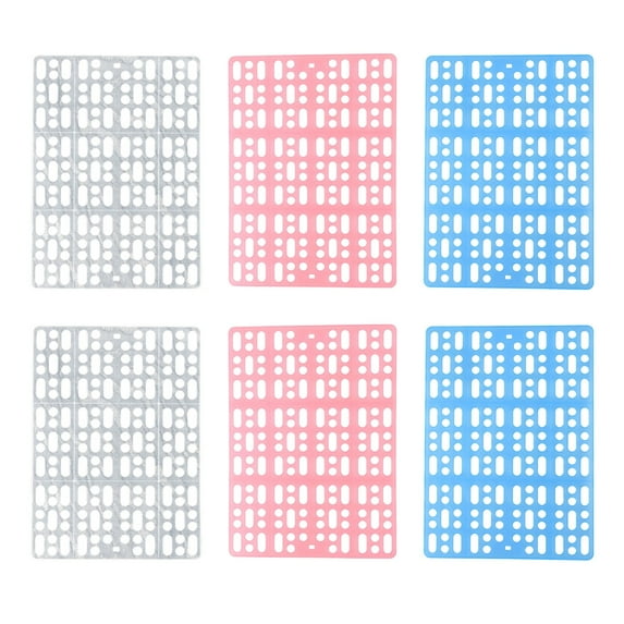 6Pack Pet Cage Floor Mats Breathable Grids Design Foot Mat For Hamsters Rabbits