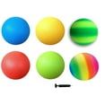 thumbnail image 1 of 6-Pack Kickball Set - Playground Balls dodgeballs Red, Blue, Green, Yellow and Rainbow and Green Stripe!, 1 of 3
