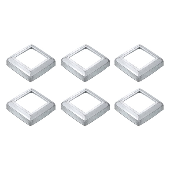 6Pack Post Base Cover, 2.5x2.5 Metal Integral Style Post Skirt Porch Column Wrap(1.6x1.6)