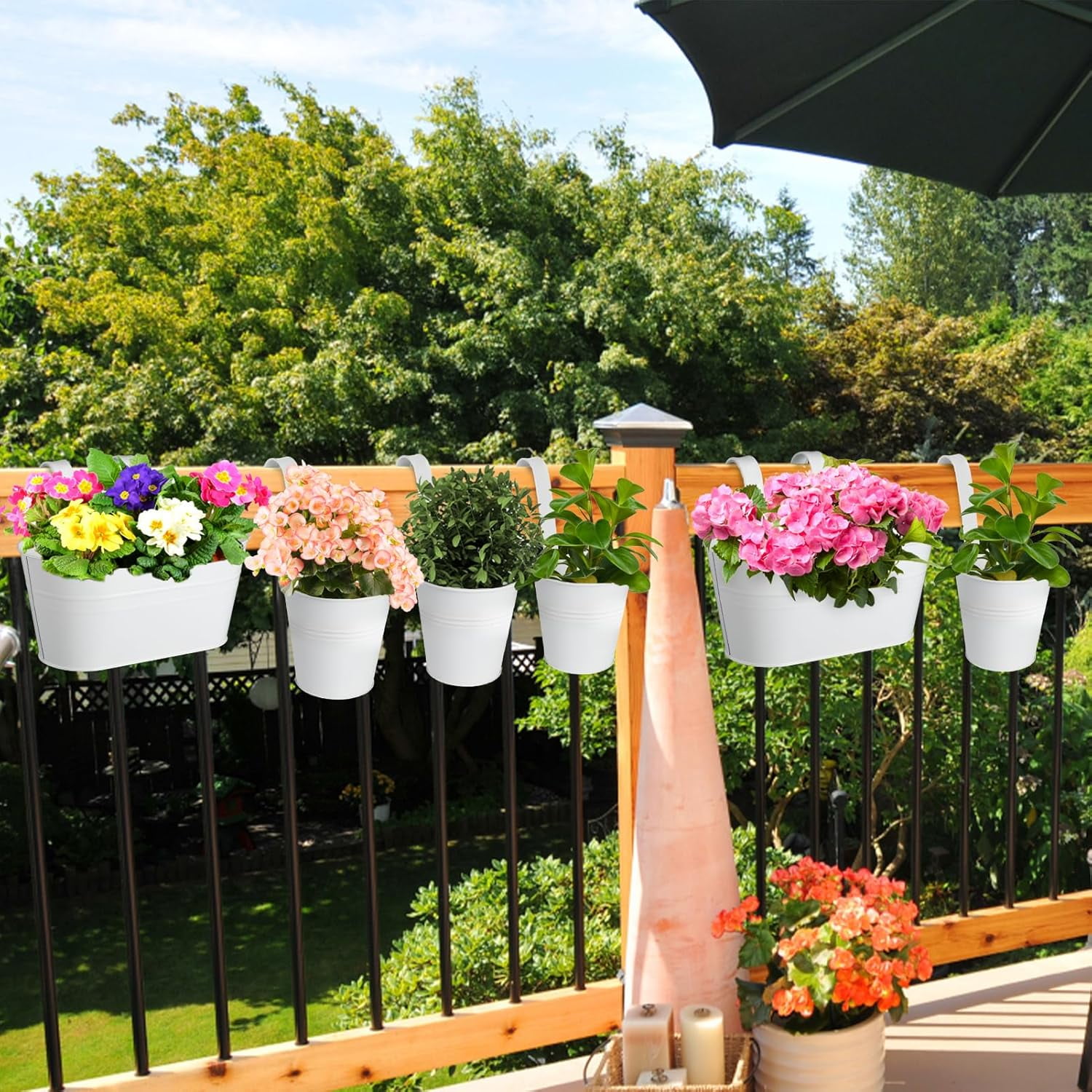 6Pack Railing Planter with Drainage- 10.6