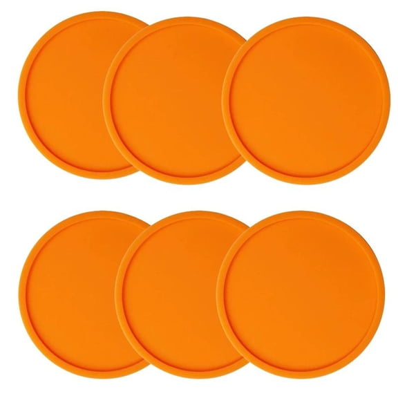 6Pack Silicone Coasters for Drinks Anti-Slip Durable Reusable Drink Coasters Set Non Slip Cup Coasters Silicone Coasters