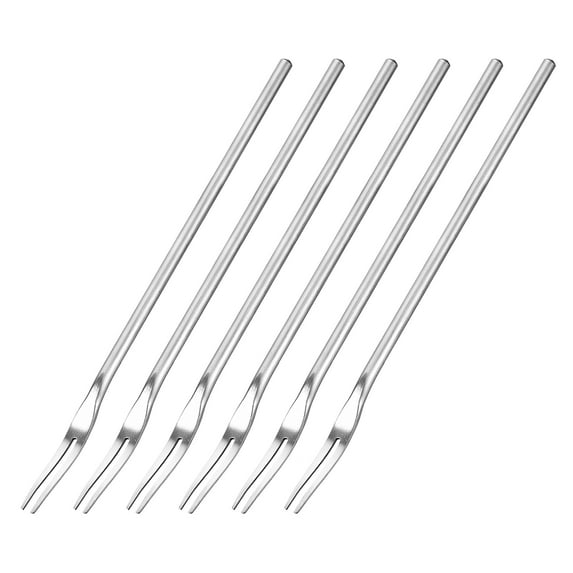 6Pack Stainless Steel Fruit Forks, 8.66 Inch Salad Fruit Tasting Forks for Birthday Party Wedding