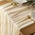 thumbnail image 1 of 6Pack Table Runner 10ft, Cheesecloth Table Runner, Christmas Table Runner Gauze Rustic Table Runner for Bridal Shower Decorations, Wedding Reception Fall Thanksgiving Christmas Birthday Decor, 1 of 9