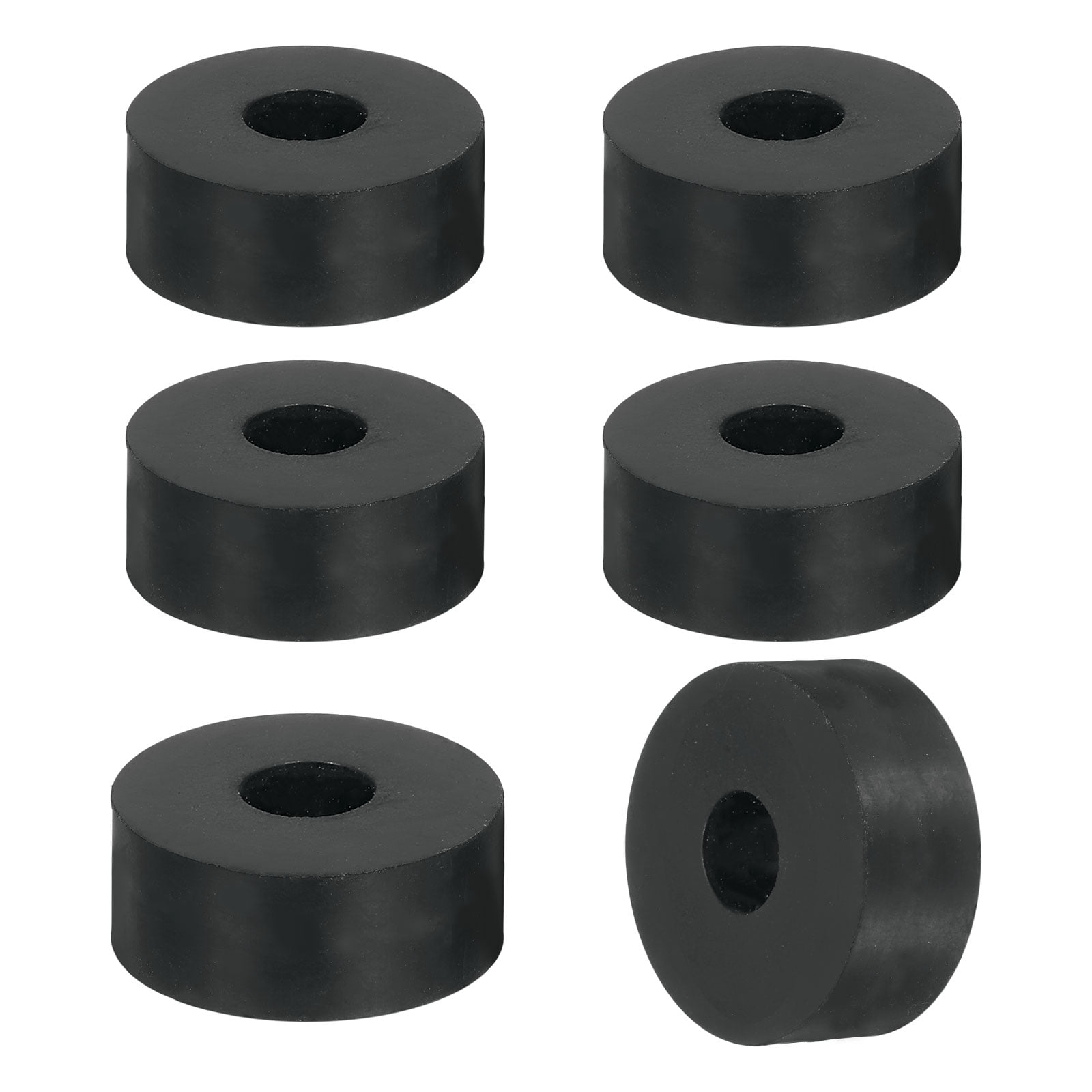 Uxcell 2-Pack Thick Rubber Spacers – 3-1/8 Inch OD X 1/2 Inch ID X 1 Inch Thick, Anti-Vibration Flat Washers For Machinery & Furniture