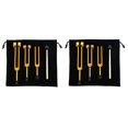 thumbnail image 1 of 6Pack Tuning Fork Set(128Hz, 256Hz, 512Hz) Tuning Fork Kit for Healing, Chakra, Sound Therapy, Slider Fork (Gold), 1 of 7