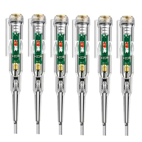 6Pack Voltage Tester, AC Voltage Detector Pen,70-250V Circuit Tester Electric Screwdriver Induction Voltage Detector Pen,6 x Voltage Tester Pen,as shown