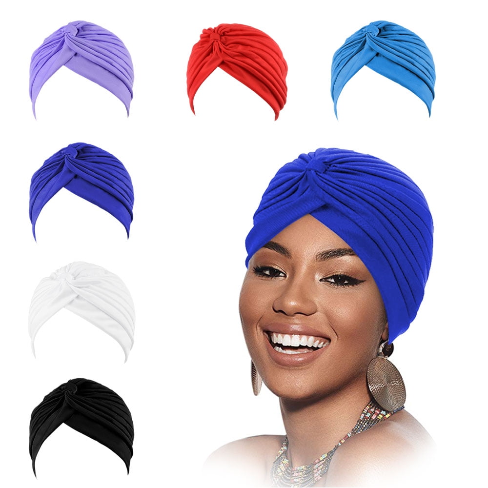 SATINIOR 6 Pieces Satin Lined Sleep Cap Slouchy Skull Beanie Hat Night Hair  Cap Headwear Head Wrap for Curly Hair Women Girl