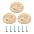 6Pack Wooden Closet Rod Holders, Rod Brackets Support with Screws for