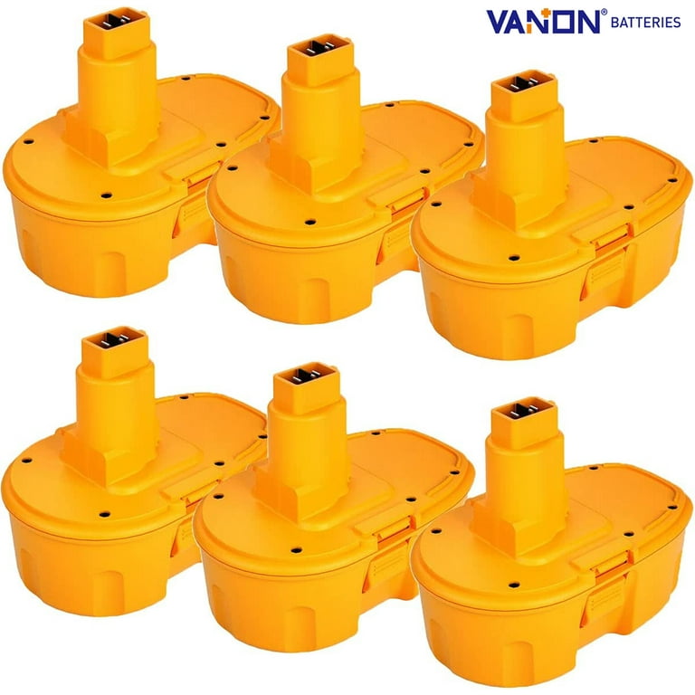 6Packs 4.8Ah DC9096 Batteries Compatible with Dewalt 18v Battery XRP DC9098 DC9099 DW9098 DW9099 DW9095 DW9096