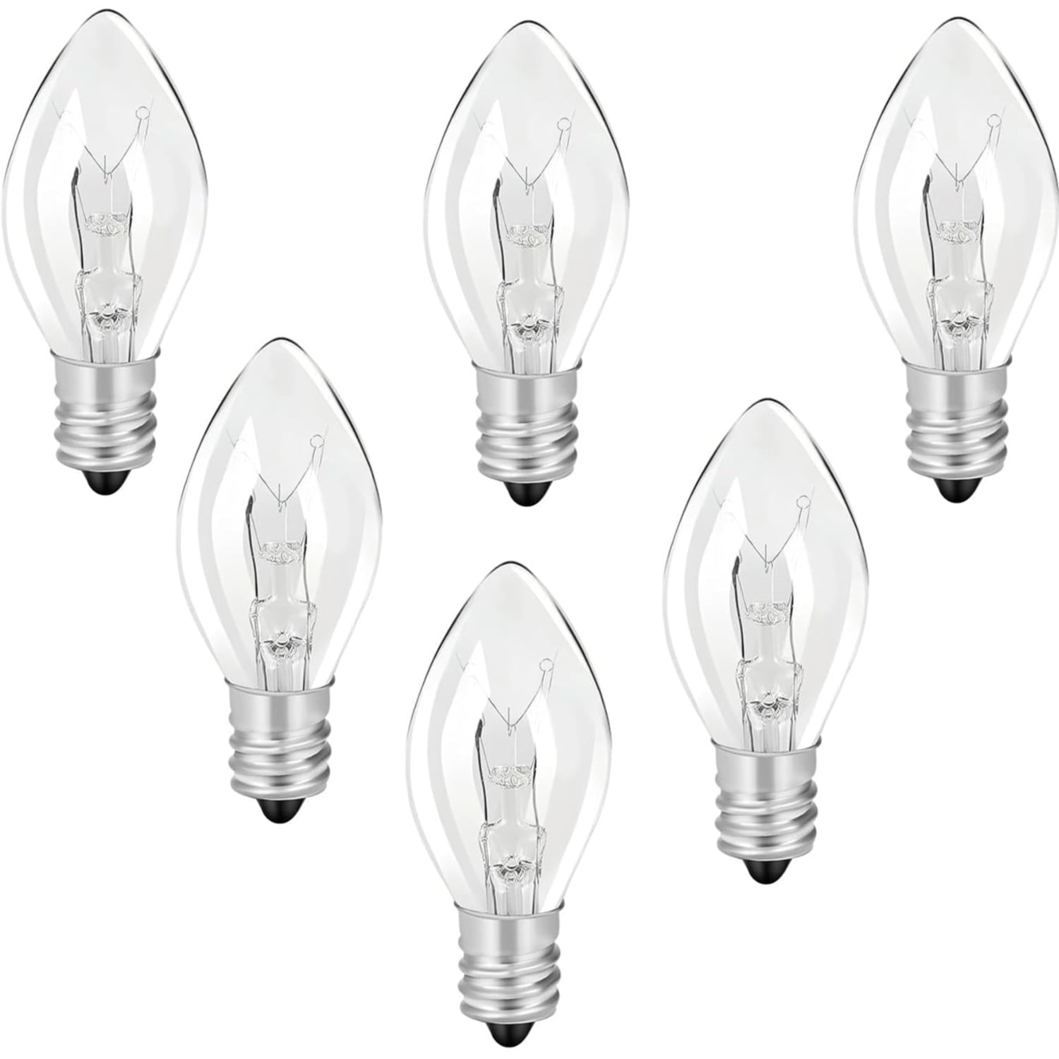 6Packs Flea Trap Replacement Light Bulbs C7 E12 Night Light Bulbs 7W ...
