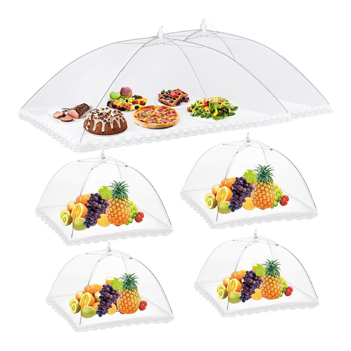6Packs Food Covers for Outside Mesh, Tents/Food Outdoors, Outdoor Net Picnic