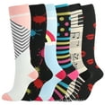 thumbnail image 1 of 6Pairs Compression Socks for Women and Men 20-30mmHg-Circulation Support Socks, 1 of 8