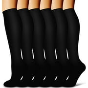 6Pairs Compression Socks for Women and Men - Best for Circulation, Running, Athletic, Recover, Nurse, Travel