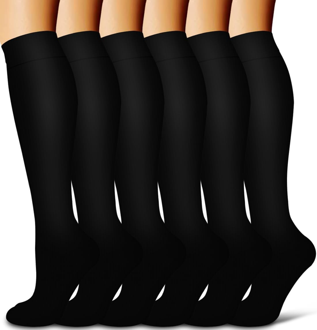 Chaussettes De Compression Femmes/hommes - Pour Running, Voyage, Récupération - Mi-bas Marron