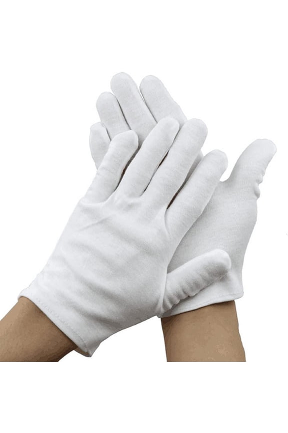 6Pairs Moisturizing Gloves Overnight, Cotton Gloves for Dry Hands Eczema,White Cotton Gloves for Men and Women