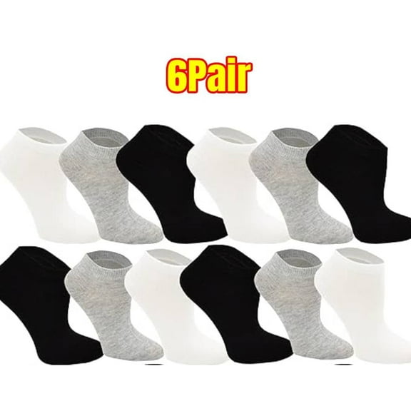 6Pairs Thin Low Cut Ankle Socks for Teen, Comfortable Lightweight Breathable Bulk Pack Wholesale