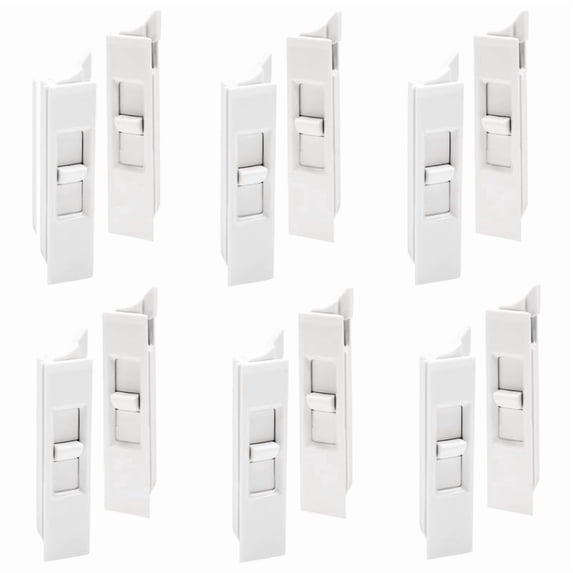 6Pairs Tilt Latch,Plastic Construction Window Latch Replacement,Snap-in Pairs Spring Loaded Lock