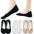 thumbnail image 1 of 6Pairs Women No Show Socks Ultra Low Cut Liner Socks Ice Feeling socks Non-slip Liner Invisible Hidden Thin Socks, 1 of 6