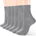 thumbnail image 1 of 6Pairs Women's Thin Cotton Socks, Soft Cotton Bootie Socks Women Above Ankle Crew Socks, 1 of 5