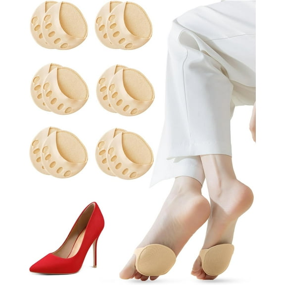 6Pairs Women's Toe Topper Liner Socks - Half socks for women,High Heel Shoe Inserts,Suitable for Women's Shoes