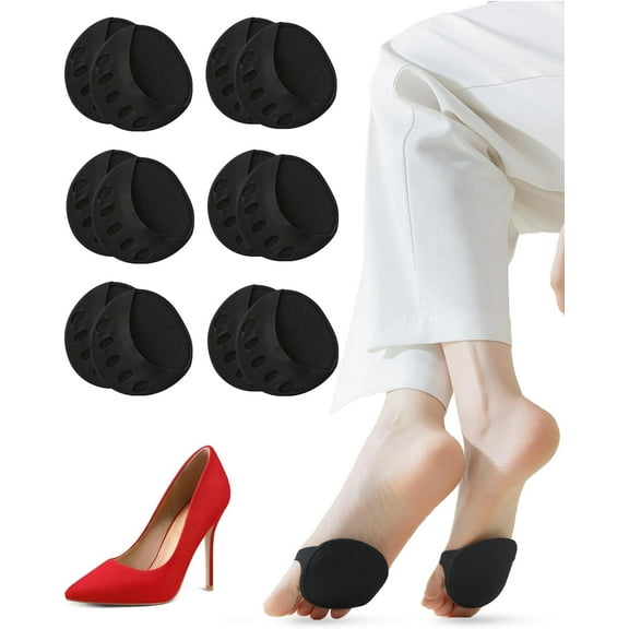 6Pairs Women's Toe Topper Liner Socks - Half socks for women,High Heel Shoe Inserts,Suitable for Women's Shoes