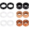 6Pairs Wood Silicone Ear Plugs Tunnels Expander Hanger Gauges Earrings